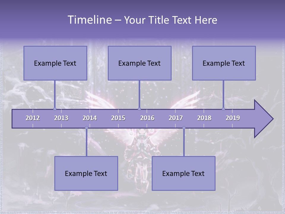 A Picture Of An Angel With Wings In A Snowy Scene PowerPoint Template