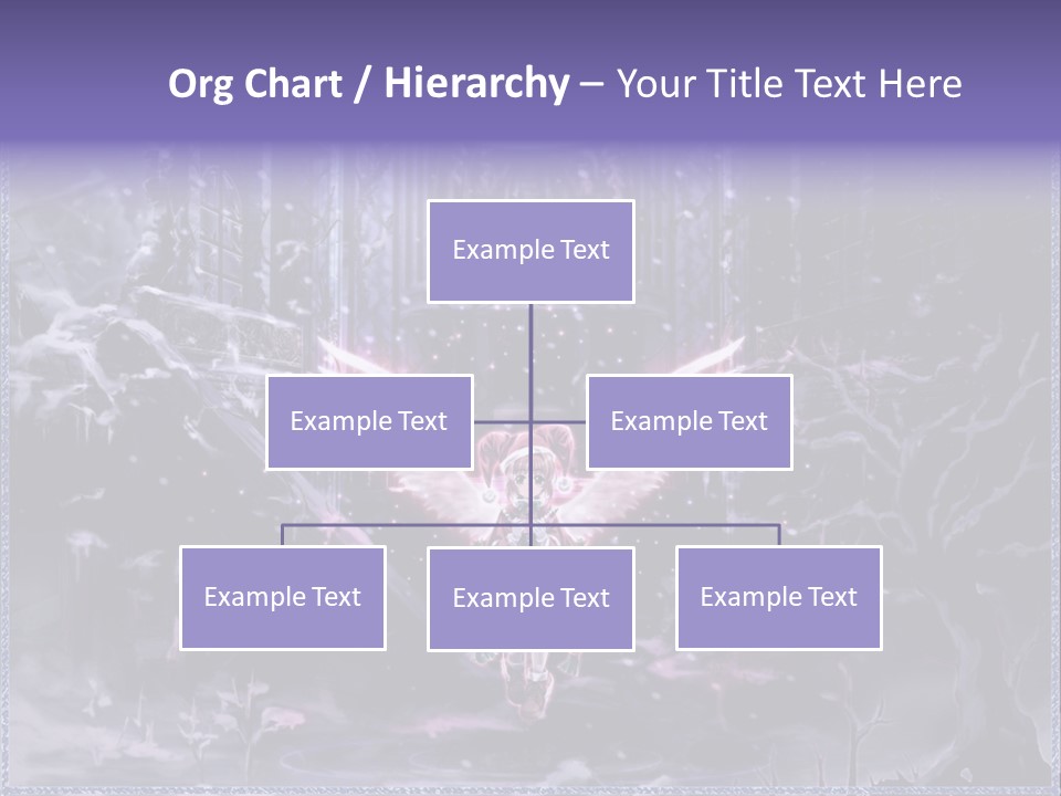 A Picture Of An Angel With Wings In A Snowy Scene PowerPoint Template