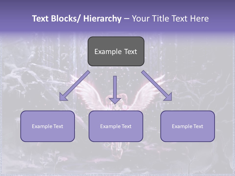 A Picture Of An Angel With Wings In A Snowy Scene PowerPoint Template