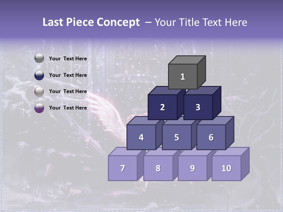 A Picture Of An Angel With Wings In A Snowy Scene PowerPoint Template