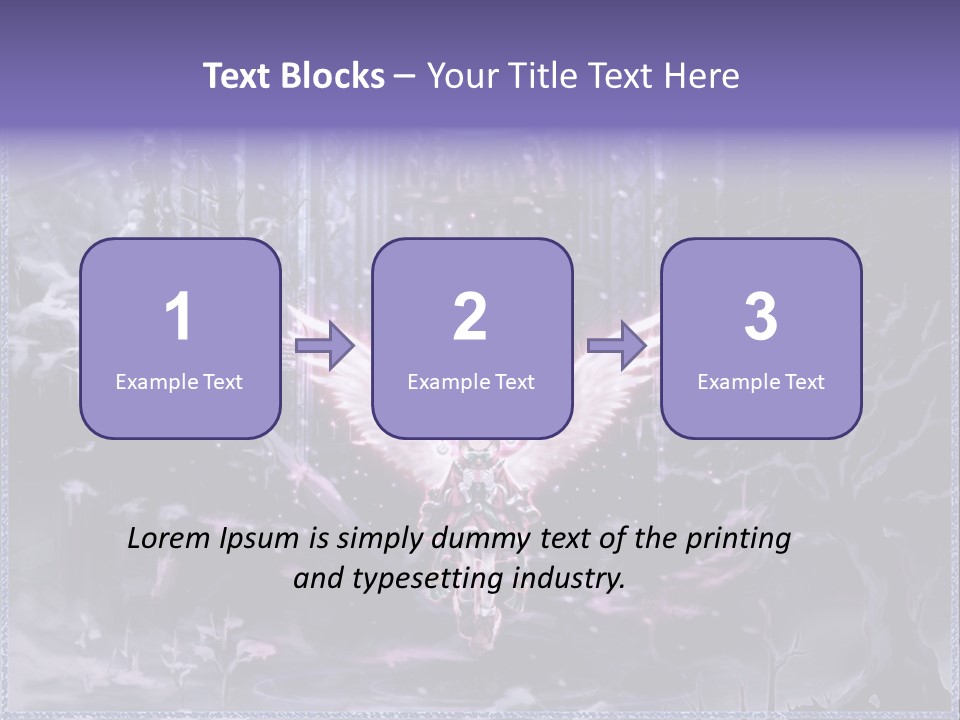 A Picture Of An Angel With Wings In A Snowy Scene PowerPoint Template