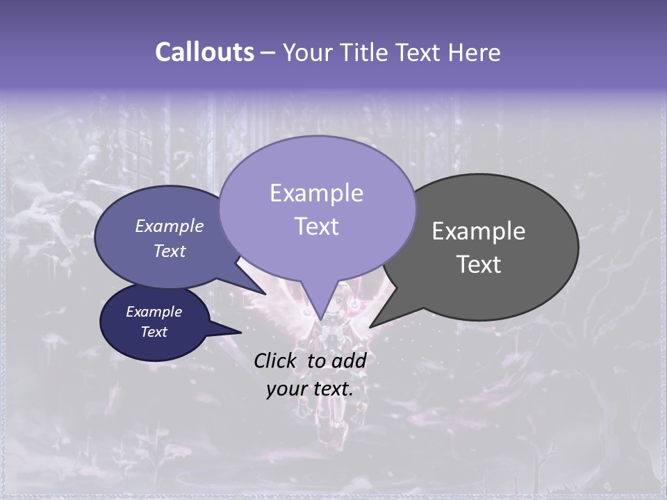 A Picture Of An Angel With Wings In A Snowy Scene PowerPoint Template