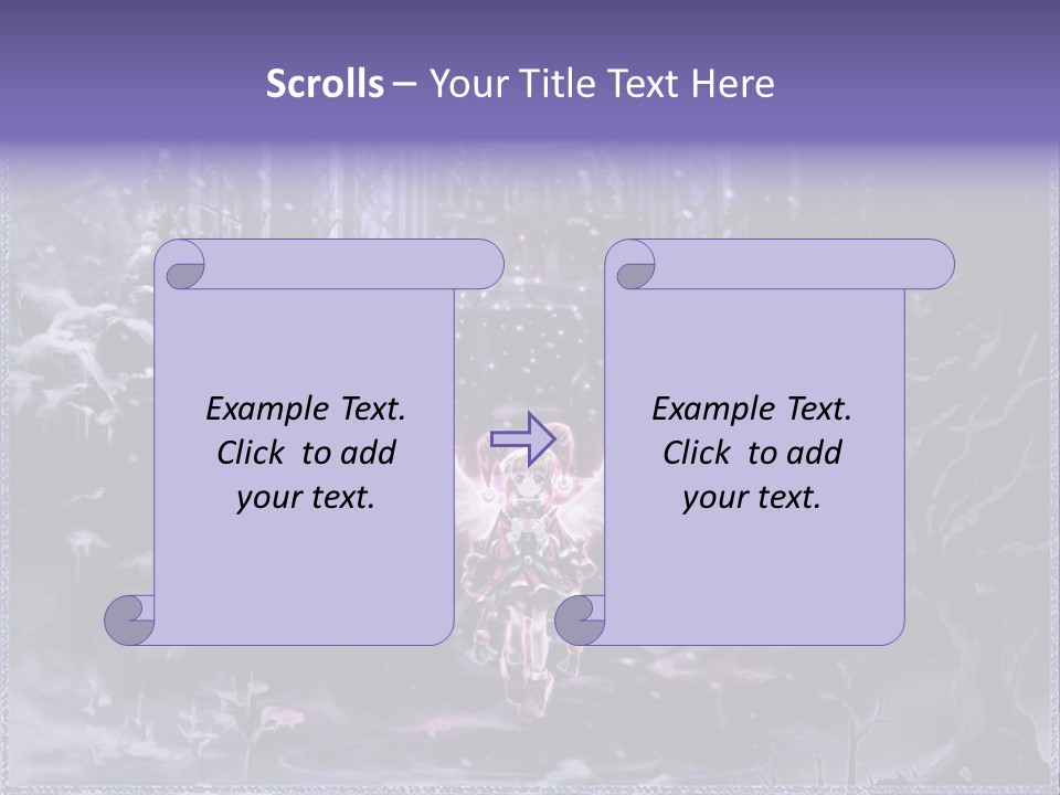 A Picture Of An Angel With Wings In A Snowy Scene PowerPoint Template