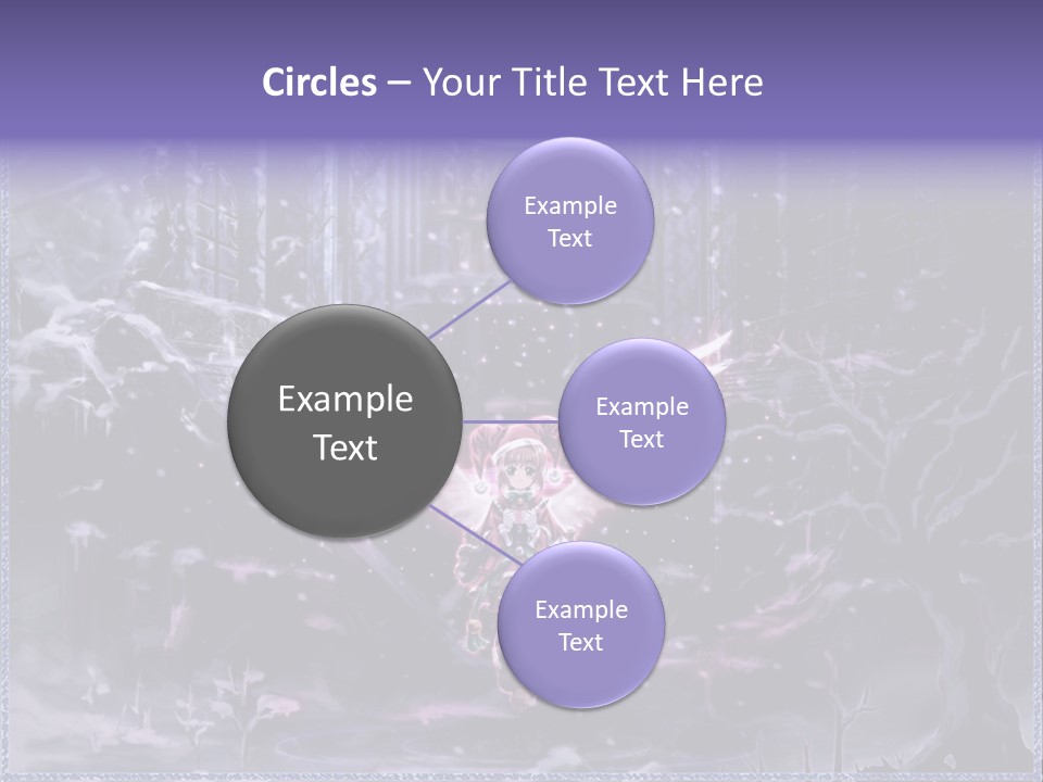 A Picture Of An Angel With Wings In A Snowy Scene PowerPoint Template