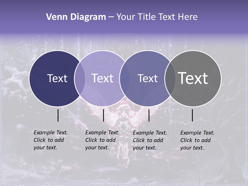 A Picture Of An Angel With Wings In A Snowy Scene PowerPoint Template