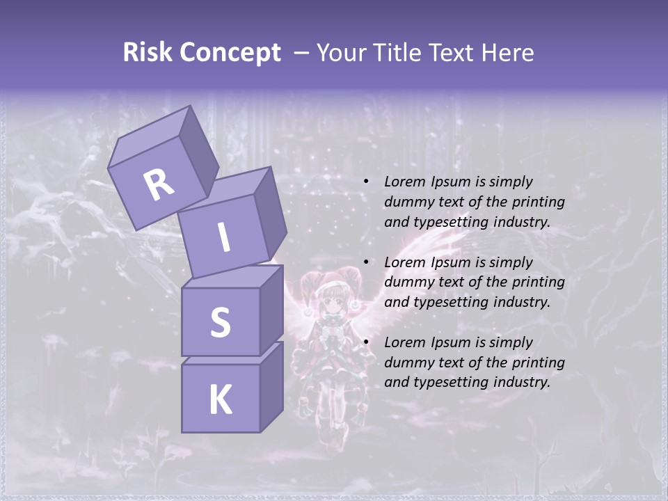 A Picture Of An Angel With Wings In A Snowy Scene PowerPoint Template