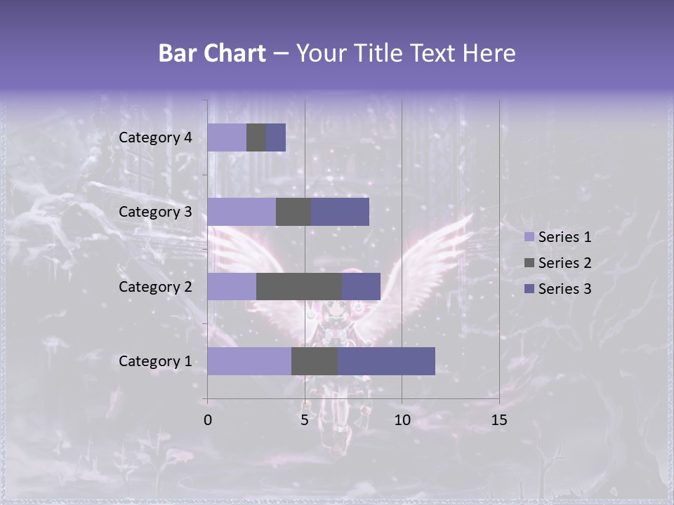 A Picture Of An Angel With Wings In A Snowy Scene PowerPoint Template