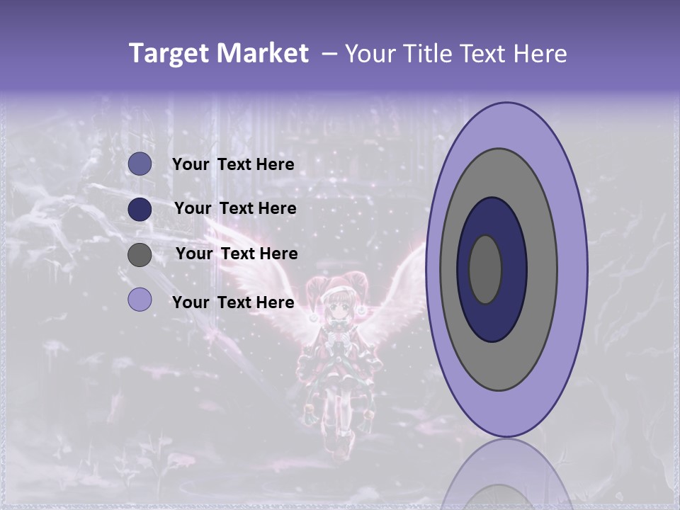 A Picture Of An Angel With Wings In A Snowy Scene PowerPoint Template