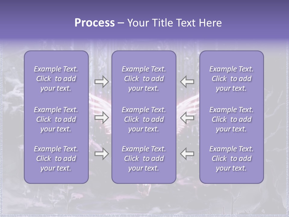 A Picture Of An Angel With Wings In A Snowy Scene PowerPoint Template