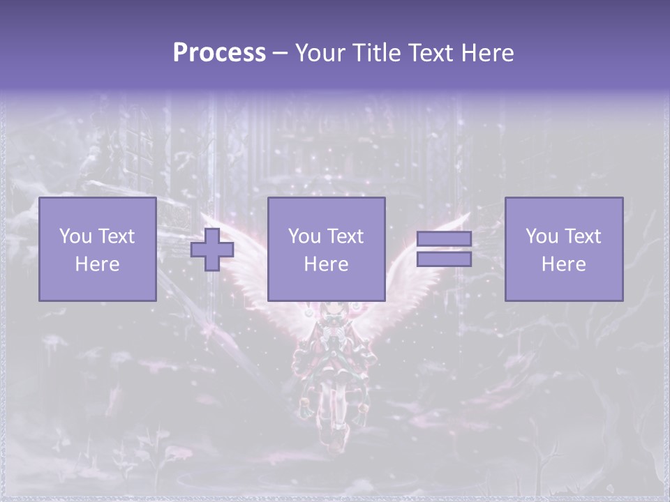 A Picture Of An Angel With Wings In A Snowy Scene PowerPoint Template