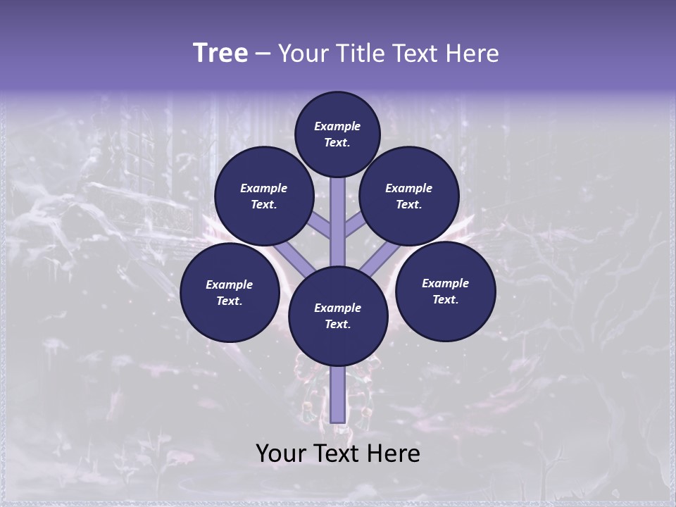 A Picture Of An Angel With Wings In A Snowy Scene PowerPoint Template