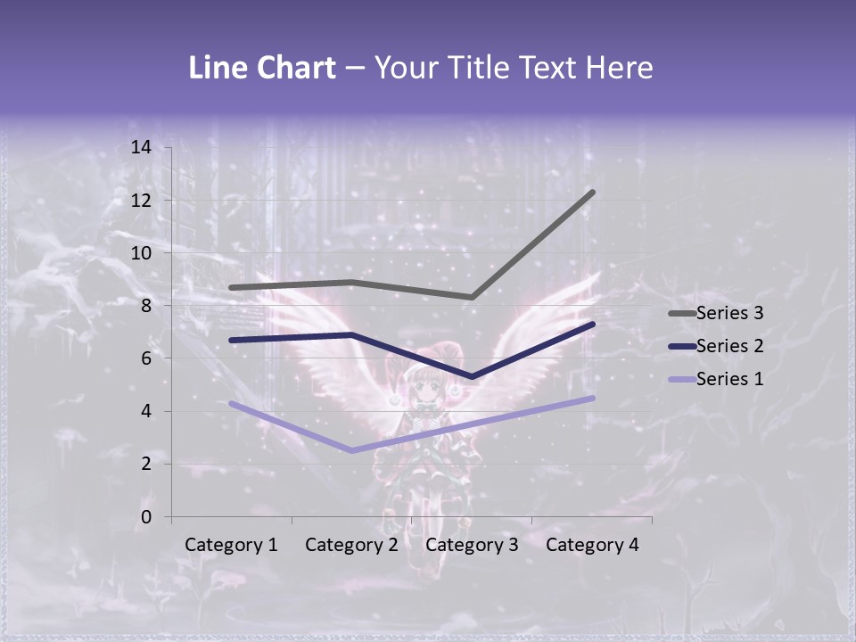 A Picture Of An Angel With Wings In A Snowy Scene PowerPoint Template
