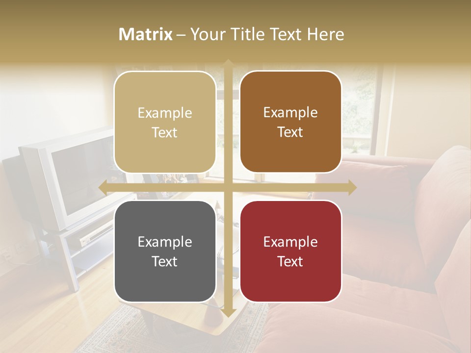 A Living Room Filled With Furniture And A Flat Screen Tv PowerPoint Template