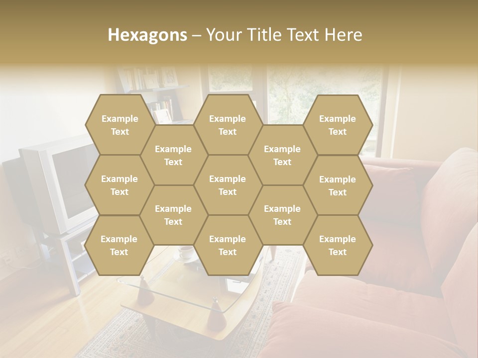 A Living Room Filled With Furniture And A Flat Screen Tv PowerPoint Template