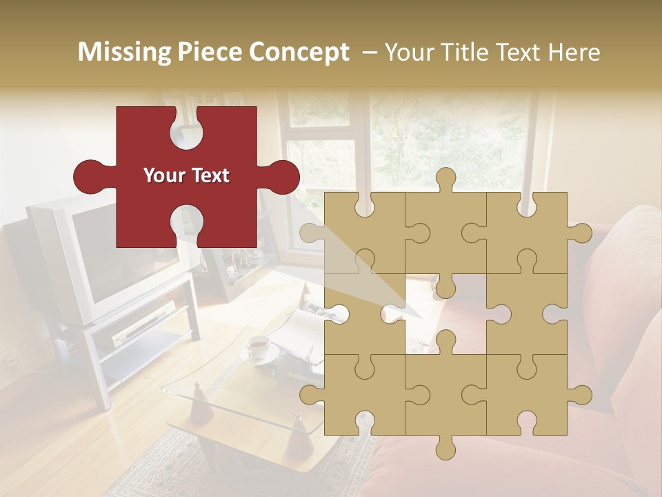 A Living Room Filled With Furniture And A Flat Screen Tv PowerPoint Template