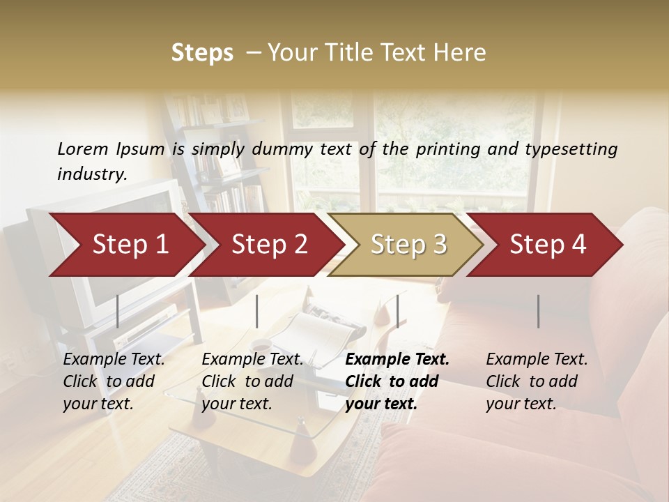 A Living Room Filled With Furniture And A Flat Screen Tv PowerPoint Template