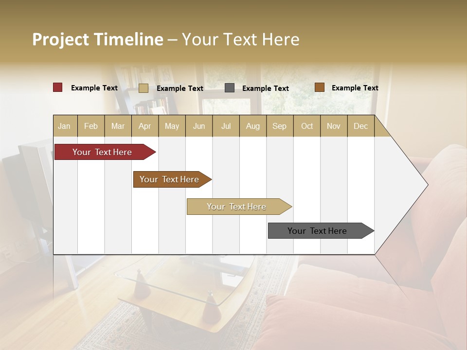 A Living Room Filled With Furniture And A Flat Screen Tv PowerPoint Template