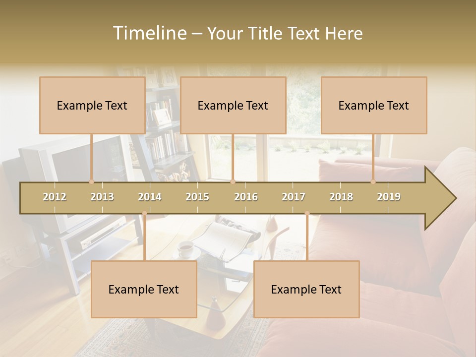 A Living Room Filled With Furniture And A Flat Screen Tv PowerPoint Template
