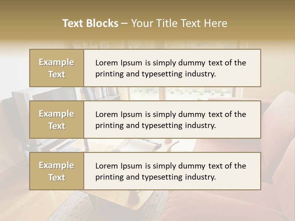 A Living Room Filled With Furniture And A Flat Screen Tv PowerPoint Template