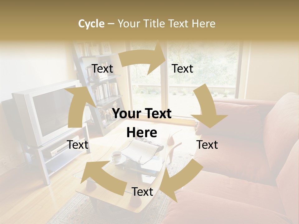 A Living Room Filled With Furniture And A Flat Screen Tv PowerPoint Template