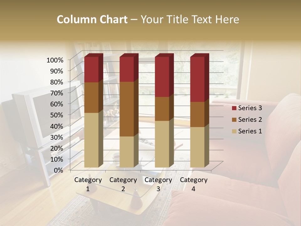 A Living Room Filled With Furniture And A Flat Screen Tv PowerPoint Template