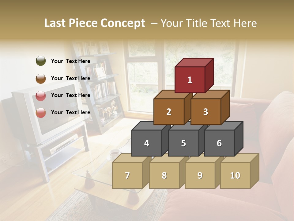 A Living Room Filled With Furniture And A Flat Screen Tv PowerPoint Template