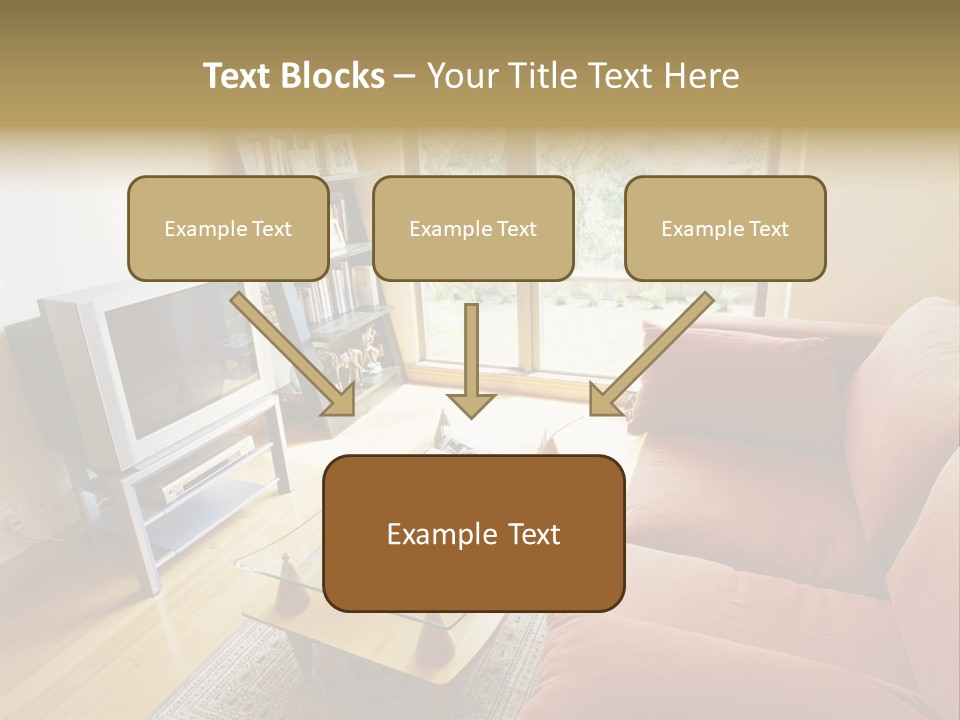A Living Room Filled With Furniture And A Flat Screen Tv PowerPoint Template