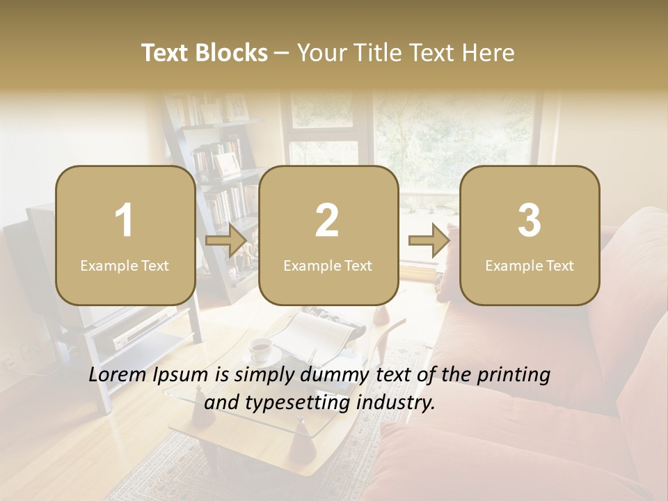 A Living Room Filled With Furniture And A Flat Screen Tv PowerPoint Template