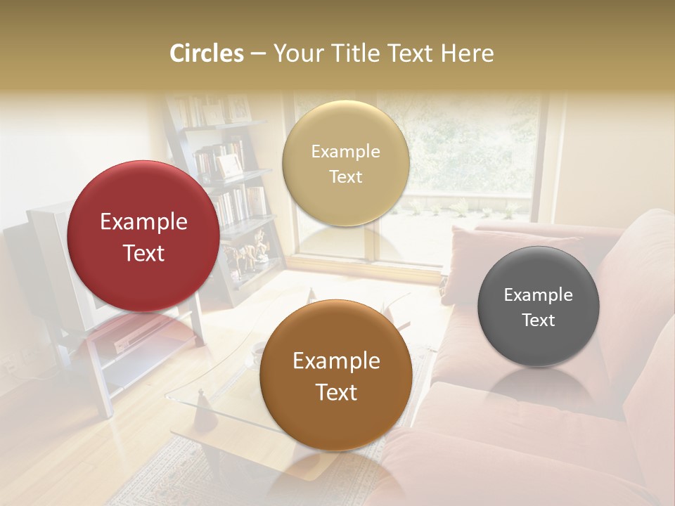 A Living Room Filled With Furniture And A Flat Screen Tv PowerPoint Template