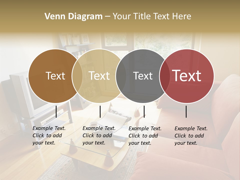A Living Room Filled With Furniture And A Flat Screen Tv PowerPoint Template