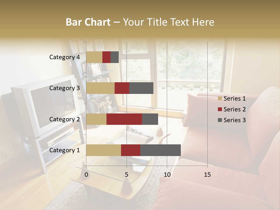 A Living Room Filled With Furniture And A Flat Screen Tv PowerPoint Template
