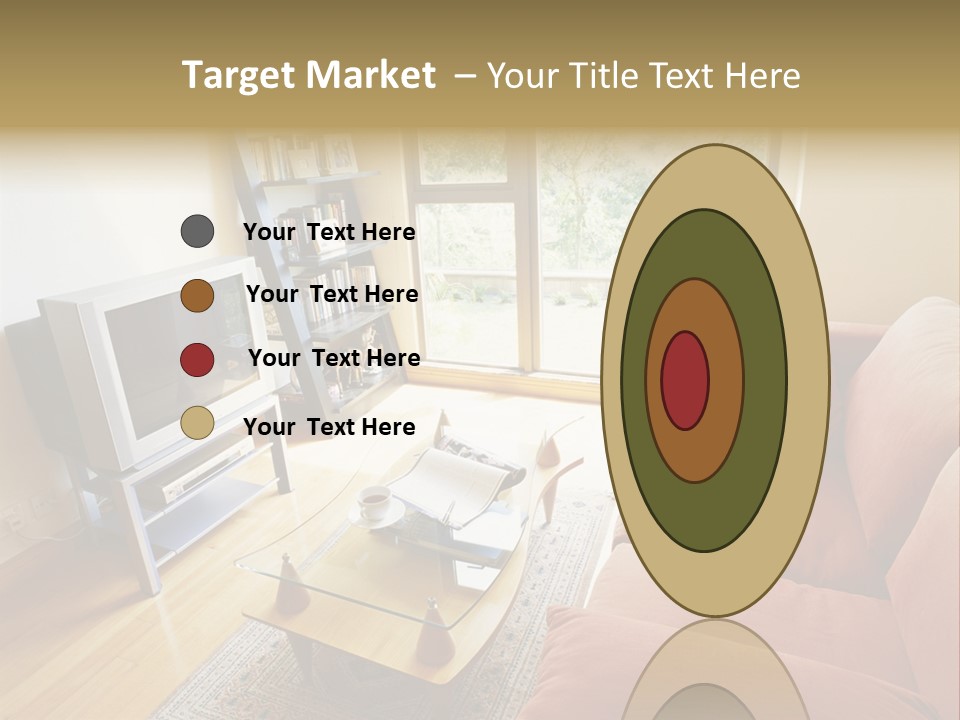 A Living Room Filled With Furniture And A Flat Screen Tv PowerPoint Template