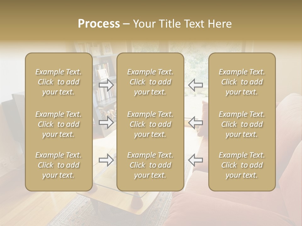 A Living Room Filled With Furniture And A Flat Screen Tv PowerPoint Template