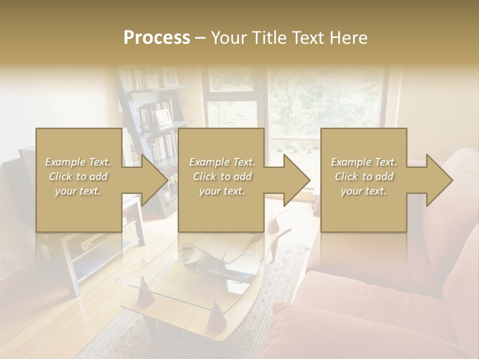 A Living Room Filled With Furniture And A Flat Screen Tv PowerPoint Template