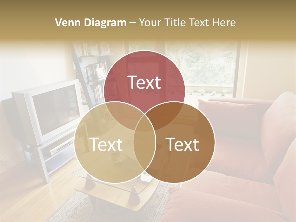 A Living Room Filled With Furniture And A Flat Screen Tv PowerPoint Template