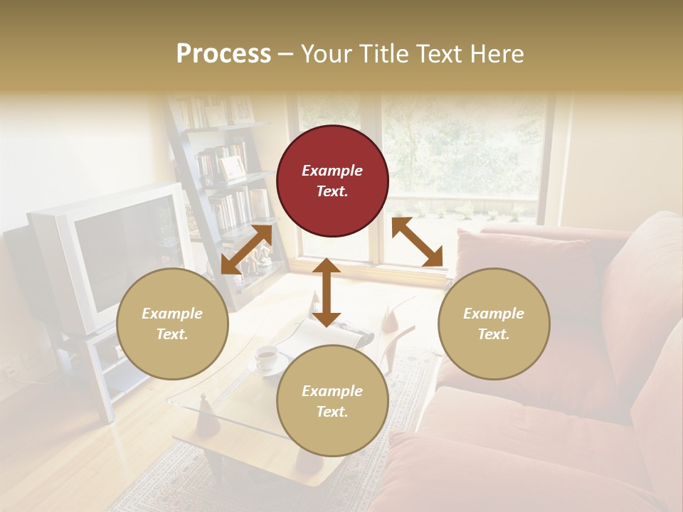 A Living Room Filled With Furniture And A Flat Screen Tv PowerPoint Template
