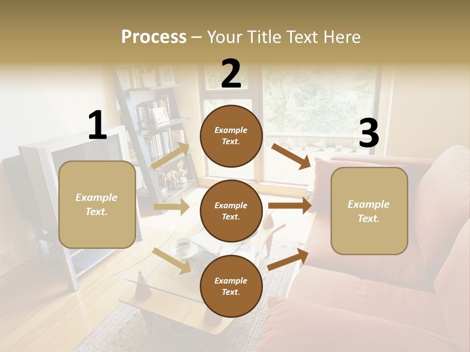 A Living Room Filled With Furniture And A Flat Screen Tv PowerPoint Template