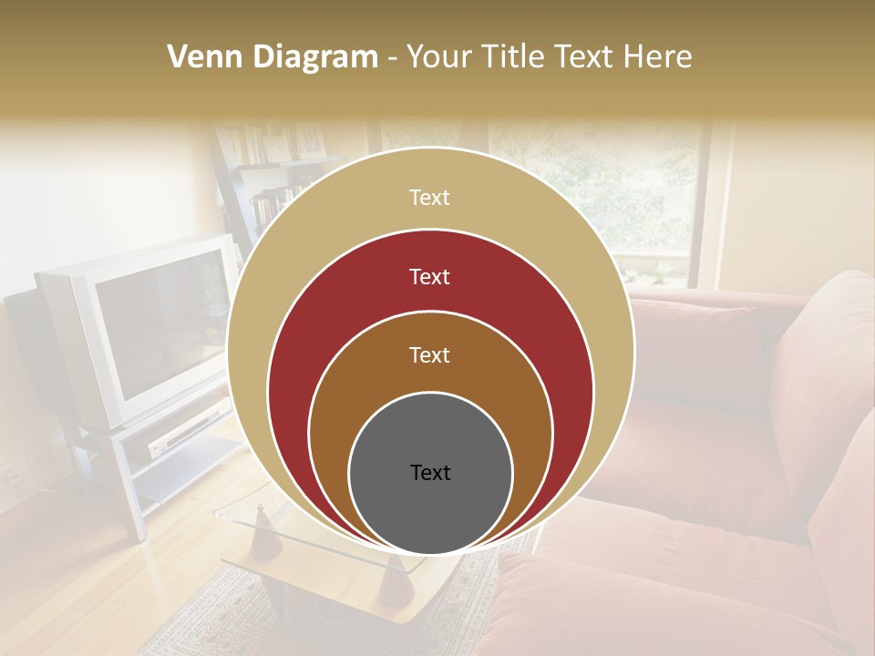 A Living Room Filled With Furniture And A Flat Screen Tv PowerPoint Template