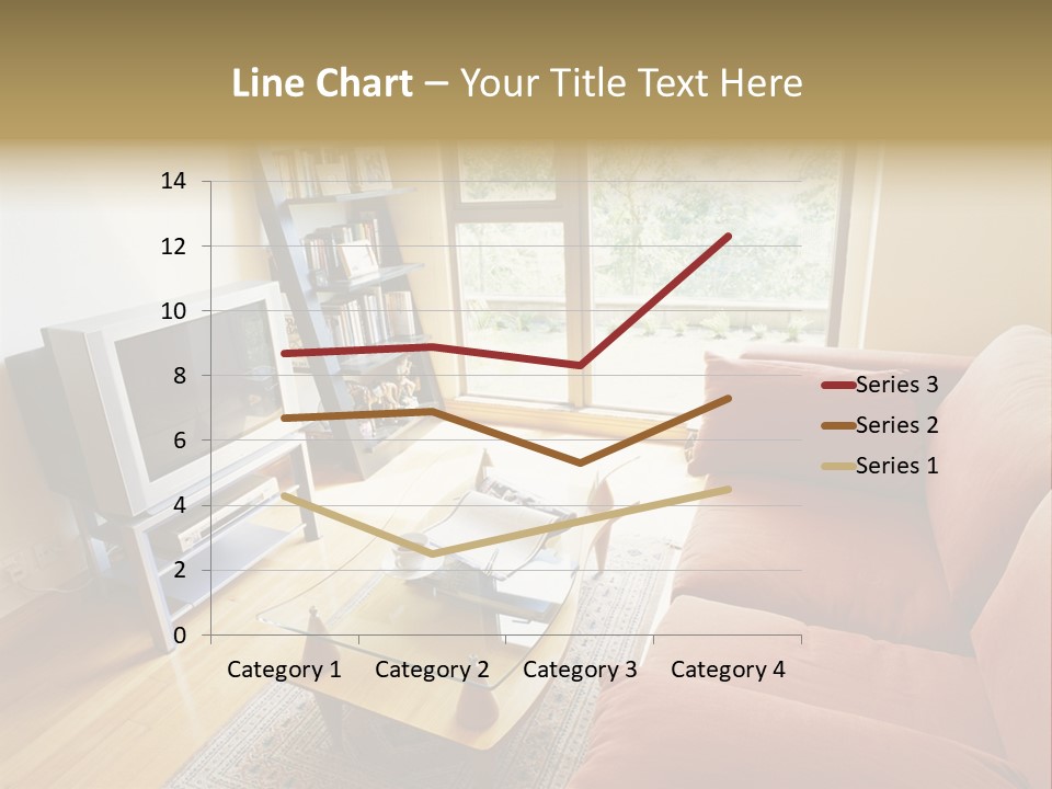 A Living Room Filled With Furniture And A Flat Screen Tv PowerPoint Template
