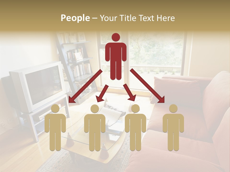 A Living Room Filled With Furniture And A Flat Screen Tv PowerPoint Template