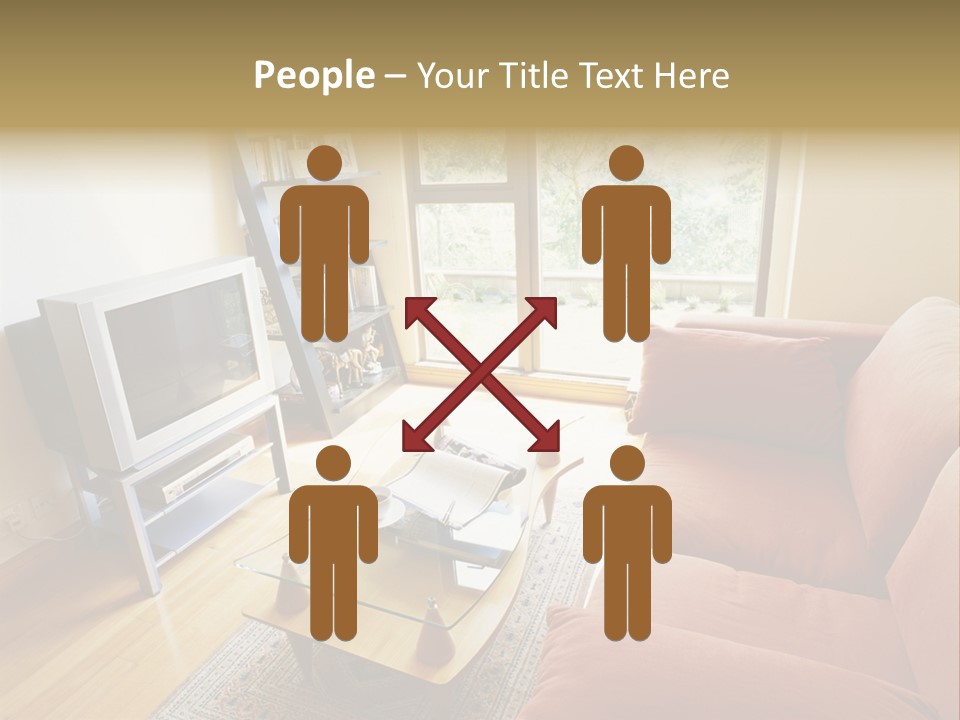 A Living Room Filled With Furniture And A Flat Screen Tv PowerPoint Template