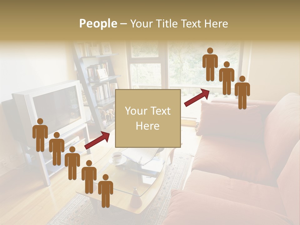 A Living Room Filled With Furniture And A Flat Screen Tv PowerPoint Template