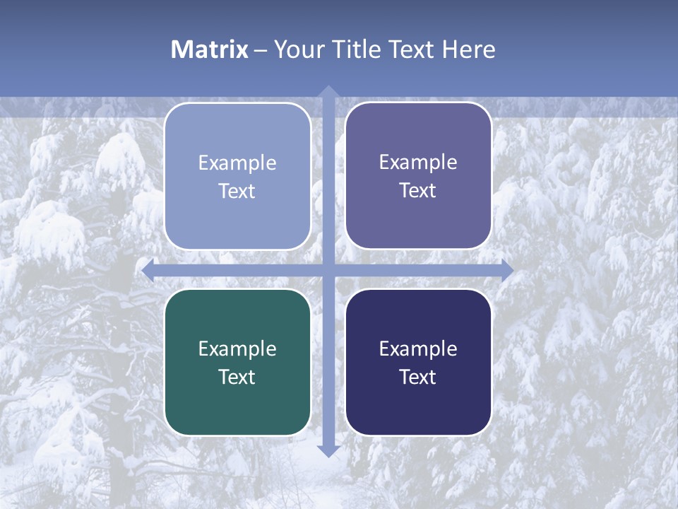 A Group Of People Walking Through A Snow Covered Forest PowerPoint Template