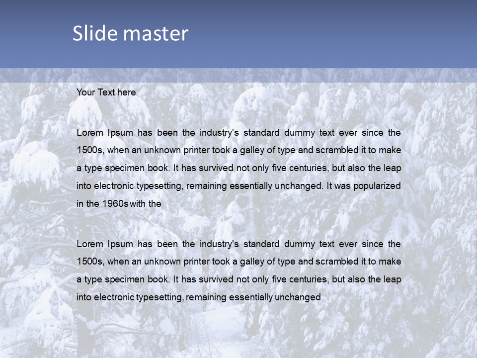 A Group Of People Walking Through A Snow Covered Forest PowerPoint Template