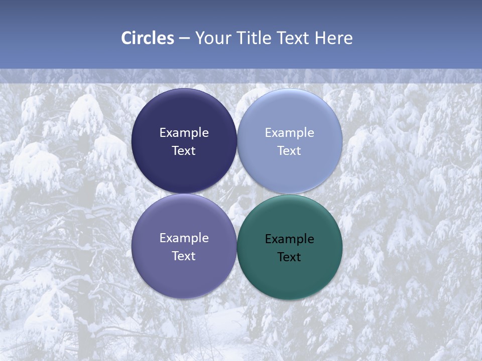 A Group Of People Walking Through A Snow Covered Forest PowerPoint Template