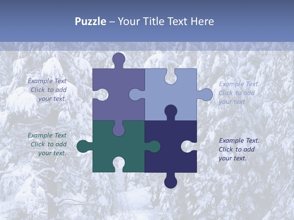 A Group Of People Walking Through A Snow Covered Forest PowerPoint Template