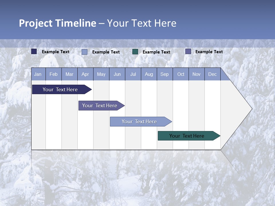 A Group Of People Walking Through A Snow Covered Forest PowerPoint Template