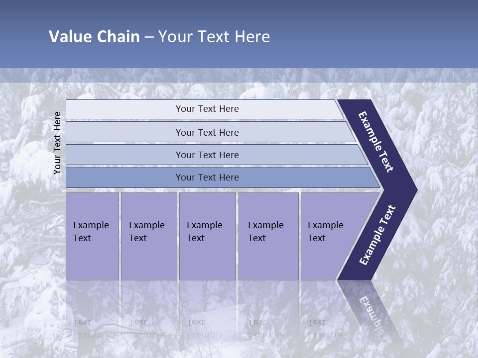 A Group Of People Walking Through A Snow Covered Forest PowerPoint Template
