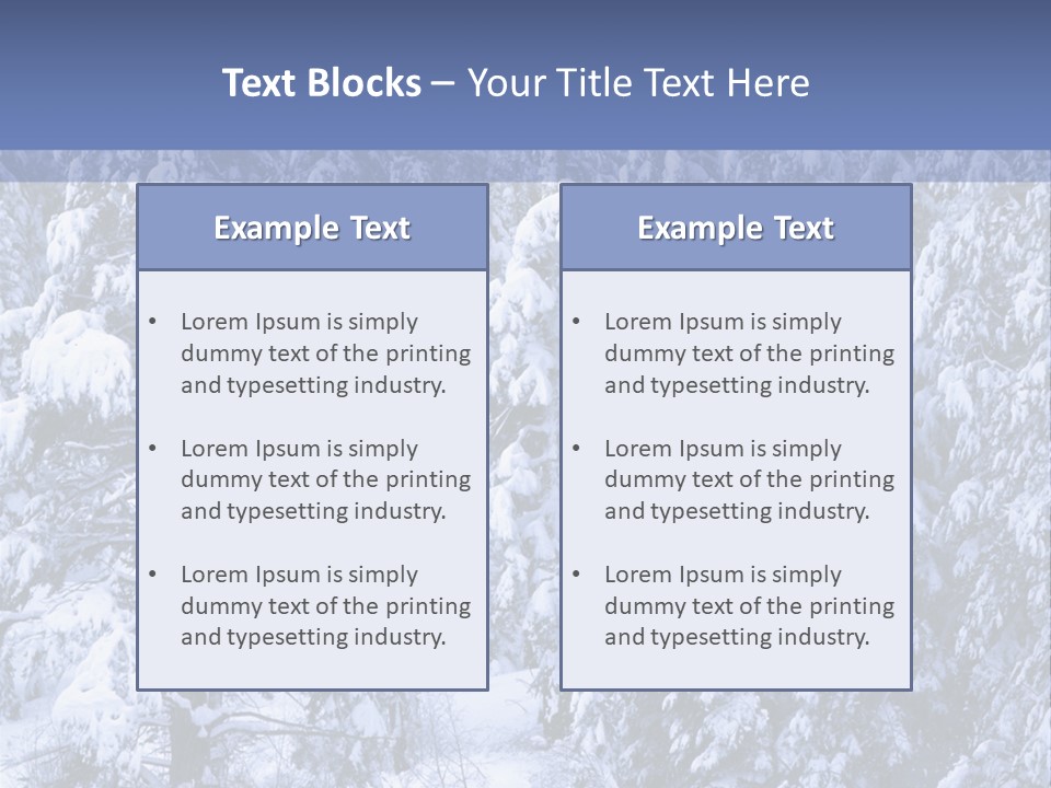 A Group Of People Walking Through A Snow Covered Forest PowerPoint Template