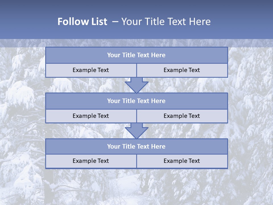 A Group Of People Walking Through A Snow Covered Forest PowerPoint Template